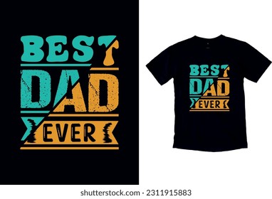 Father's Day gift t-shirt. Daddy is my hero Funny quotes—T-shirt Design template for Father's Day.