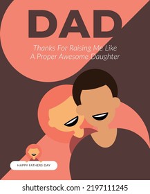 Fathers Day Gifts From Daughter vector illustration