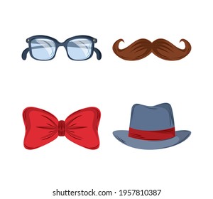 fathers day glasses hat mustache