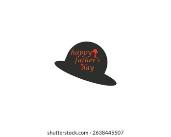 Father's Day Graphic with Hearts and Loving MessageIsolated quotes on the white background. Dad congratulation label, badge vector collection. Mustache, hat, stars elements for your design.