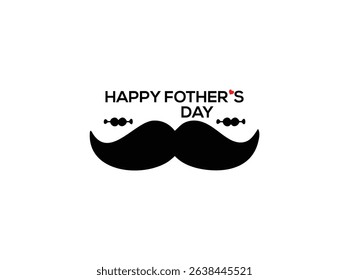 Father's Day Graphic with Hearts and Loving MessageIsolated quotes on the white background. Dad congratulation label, badge vector collection. Mustache, hat, stars elements for your design.