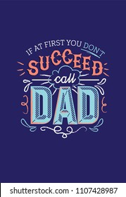 Father's Day graphic typographic card