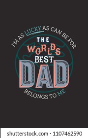 Father's Day graphic typographical card