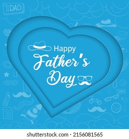 Father's Day greeting card background with doodle.suitable for Posters, flyers, greeting cards, headers for websites