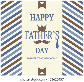 Fathers day greeting card or background. vector lllustration.