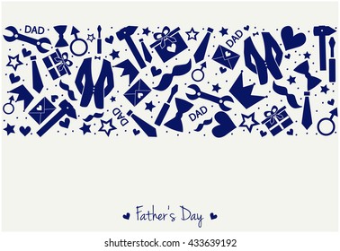 Fathers day greeting card or background.vector illustration.