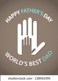 Father's Day greeting Card design. EPS 10 vector, grouped for easy editing. No open shapes or paths.