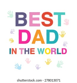 Father's Day greeting card with fabric texture patterns