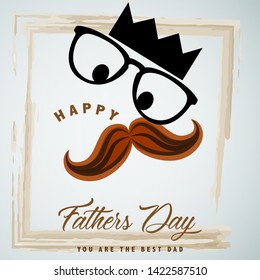 father's day greeting card with funny vector template illustration design for greetings cards, banner, poster to greet world's best person my hero my daddy