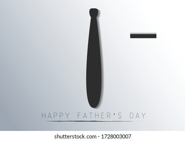 Father's day greeting card of gradient background, tie, shirt pocket and text