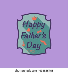 Father's Day greeting card, logo, emblem