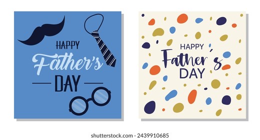  Father's Day greeting card set design.

