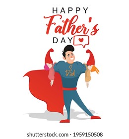 father's day greeting card super dad