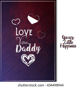 Father's Day. Greeting card. Vector illustration, eps10