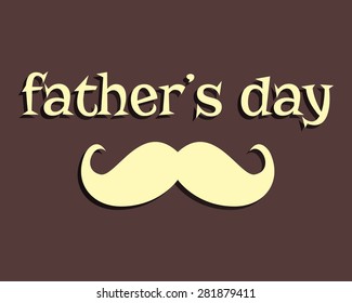 Father's day greeting template. mustache. Unusual funny concept. Best daddy ever. vector illustration