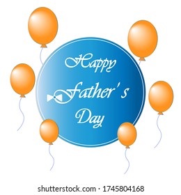 Father's day greetings. Greeting card, poster, banner, sticker, happy father's day.