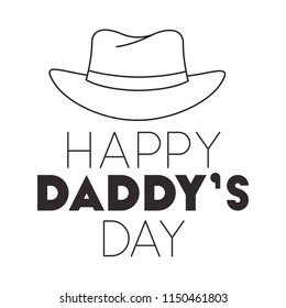fathers day handmade font with elegant hat