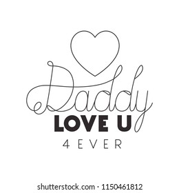 fathers day handmade font with heart