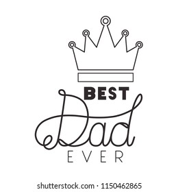 fathers day handmade font with king crown