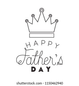 fathers day handmade font with king crown