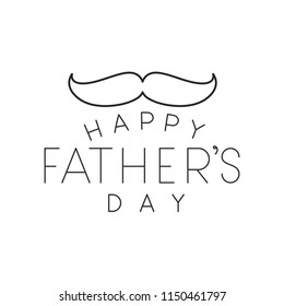 fathers day handmade font with mustache