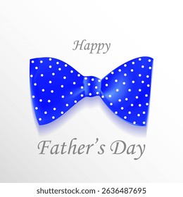 Fathers Day Happy bow tie Calligraphy, vector art illustration.