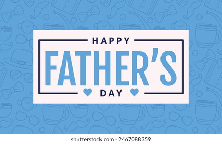 Father's Day, Happy Father's Day wish card design.