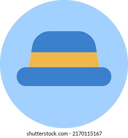 Fathers day hat, illustration, vector on a white background.