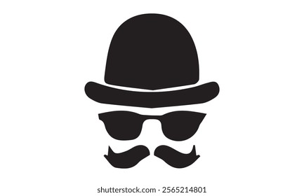 father's day hat silhouette vector illustration