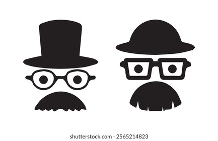 father's day hat silhouette vector illustration