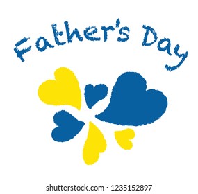 Father's Day Heart material (Hand drawn taste)