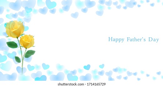 Father's day heart rose background