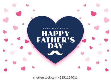 father's day hearts nice greeting design