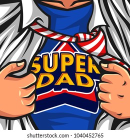 Father's day hero vector illustration