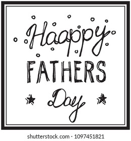 Fathers day holiday vector typography lettering sketch and doodle art card set