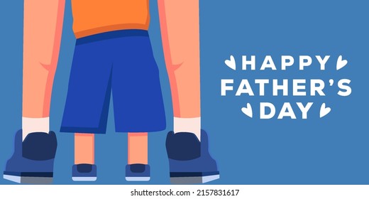 fathers day horizontal background illustration