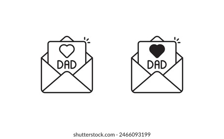 Fathers Day icon design with white background stock illustration