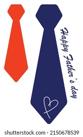 Father's Day icon Father and son. Happy Father's Day minimal symbol with tie.