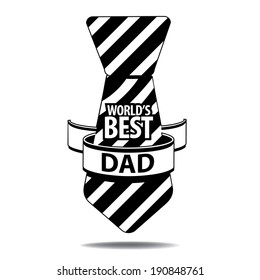 Father's Day icon greeting card design. EPS 10 vector, grouped for easy editing. 