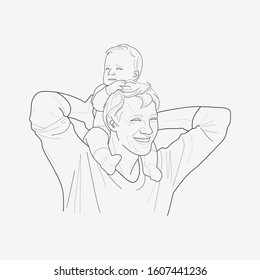 Fathers day icon line element. Vector illustration of fathers day icon line isolated on clean background for your web mobile app logo design.