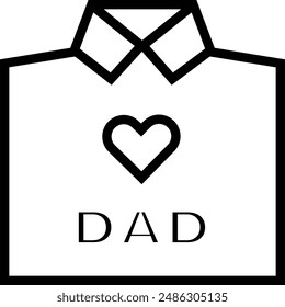 fathers day icon. Thin linear style design isolated on white background
