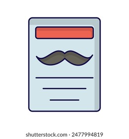 father's day icon with white background vector stock illustration