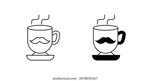 father's day icon with white background vector stock illustration