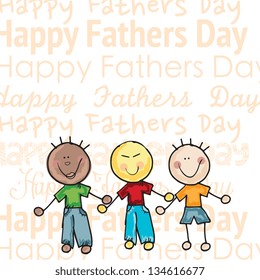 Fathers Day Icons and Cards ( Concepts) Vector illustration