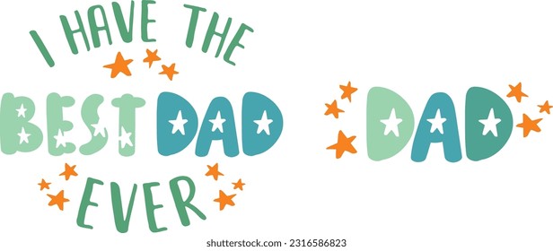 Father's day idea bundle design elements icon funny