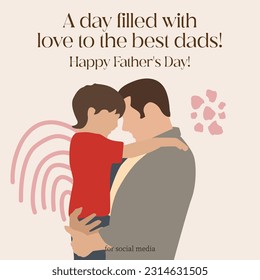 Father's Day illustration design that is editable for social media post
