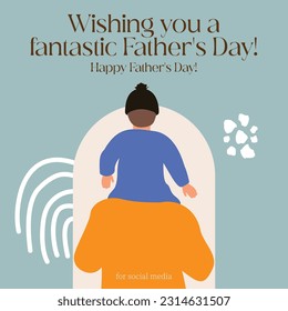 Father's Day illustration design that is editable for social media post