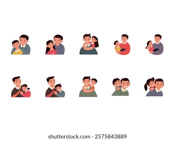 Fathers Day Illustration Element Set