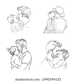 Vatertag Illustration, Vater und Kind Illustration
Liniengrafik-Familie
Vater-Tochter-Zeichnung
Vater-Sohn-Skizze
Handgezeichneter Vater und Kind
Familienzeichnung
Liebevoller Vater und Kind
Vaterschaft 