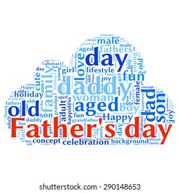 Father's day  info-text graphics and arrangement concept (word cloud)